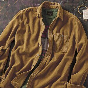 32 Bar Blues - Up Over and Out Long Sleeve Cotton Corduroy Overshirt - L